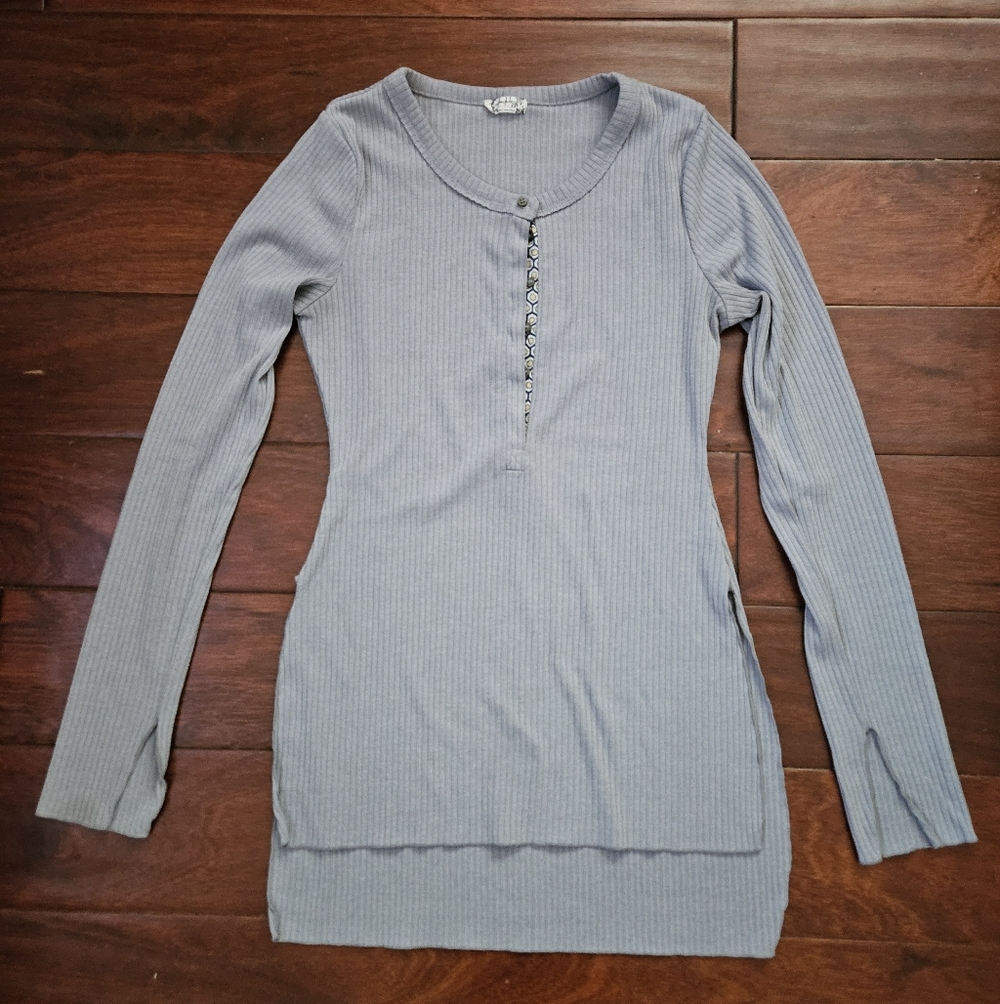 Free People Ribbed L/S Top XS - Picture 2 of 5